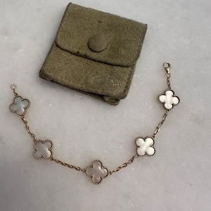 Van Cleef & Arpels Vintage Alhambra bracelet, 18K yellow gold & mother-of-pearl